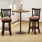 Set of 2 Cappuccino Swivel Bar Stools with Backs and Footrests for Kitchen Island Counter